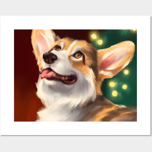 Cute Pembroke Welsh Corgi Drawing Posters and Art